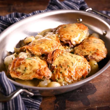 Chicken Fricassee With Edmond Fallot Tarragon Dijon Mustard