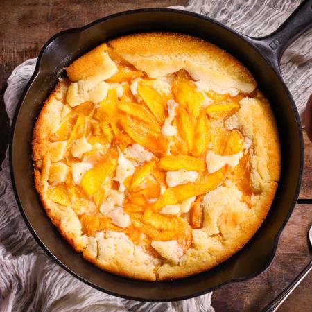 Cast Iron Peach Cobbler