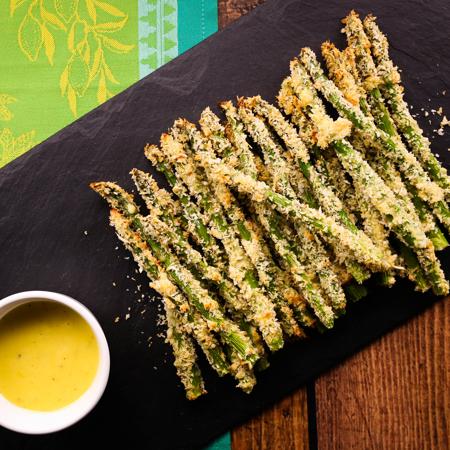 Asparagus Fries + Garlic Aioli