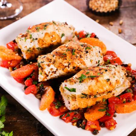 Swordfish Involtini with Sicilian Tomato Salad