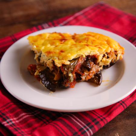 Eggplant Gratin With Saffron-Ricotta Custard