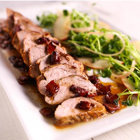Pork Tenderloin With Bacon-Whiskey Caramel Glaze