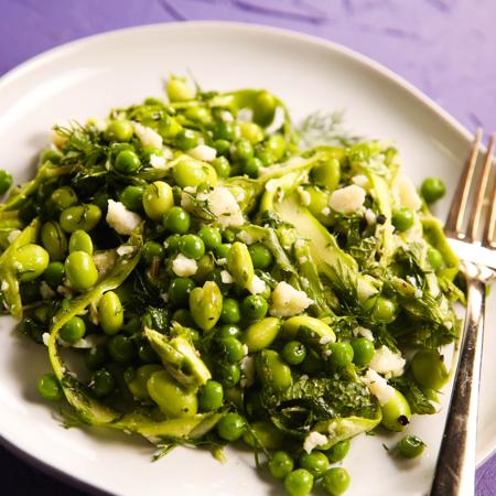 Spring Pea, Asparagus, and Pecorino Salad