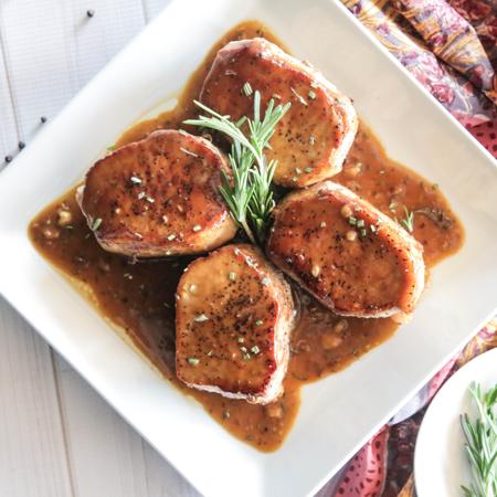 Apple Cider Glazed Pork Chops
