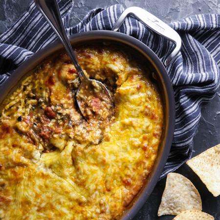 Cheesy Hatch Chile Bean Dip
