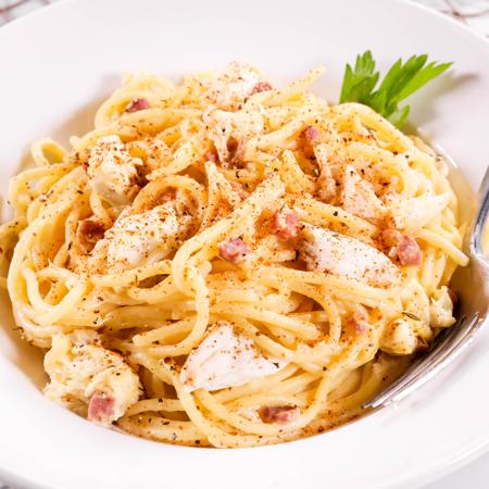 Corn and Crab Carbonara