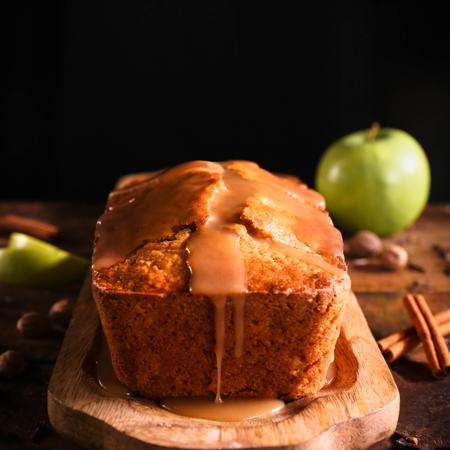 Apple Cinnamon Loaf with Apple Cider Glaze