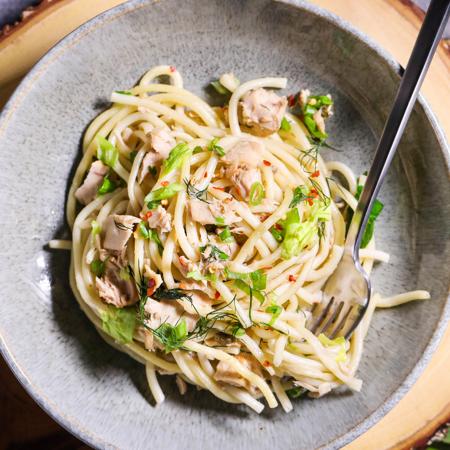 Pasta With Tuna, Capers, and Herbs