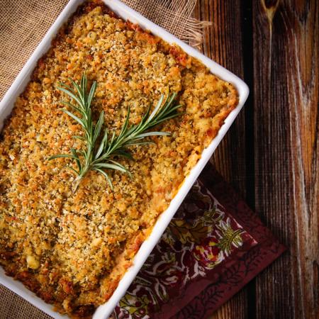 Butternut Squash Gratin With Rosemary Toasted Breadcrumbs