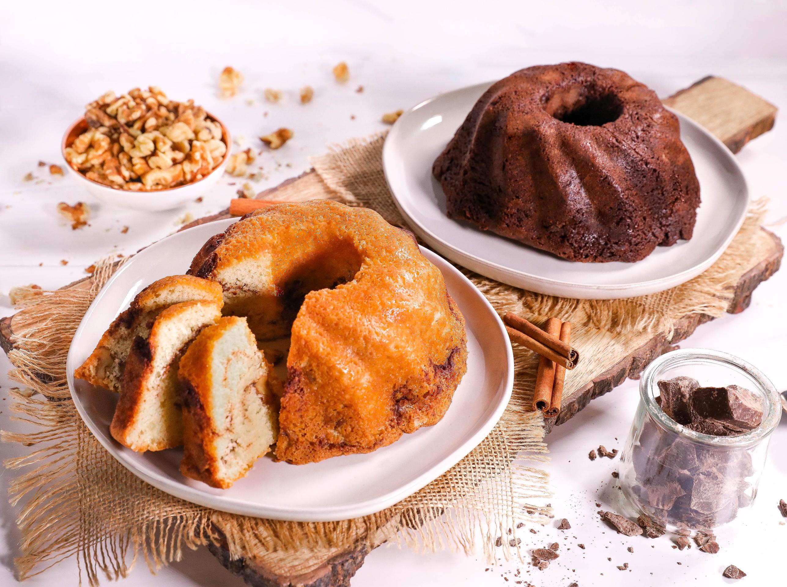 DLM Classic Coffee Cakes -  Toasted Walnut Cinnamon and Chocolate