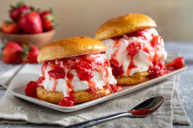 DLM Brioche & Strawberries Ice Cream Sandwich