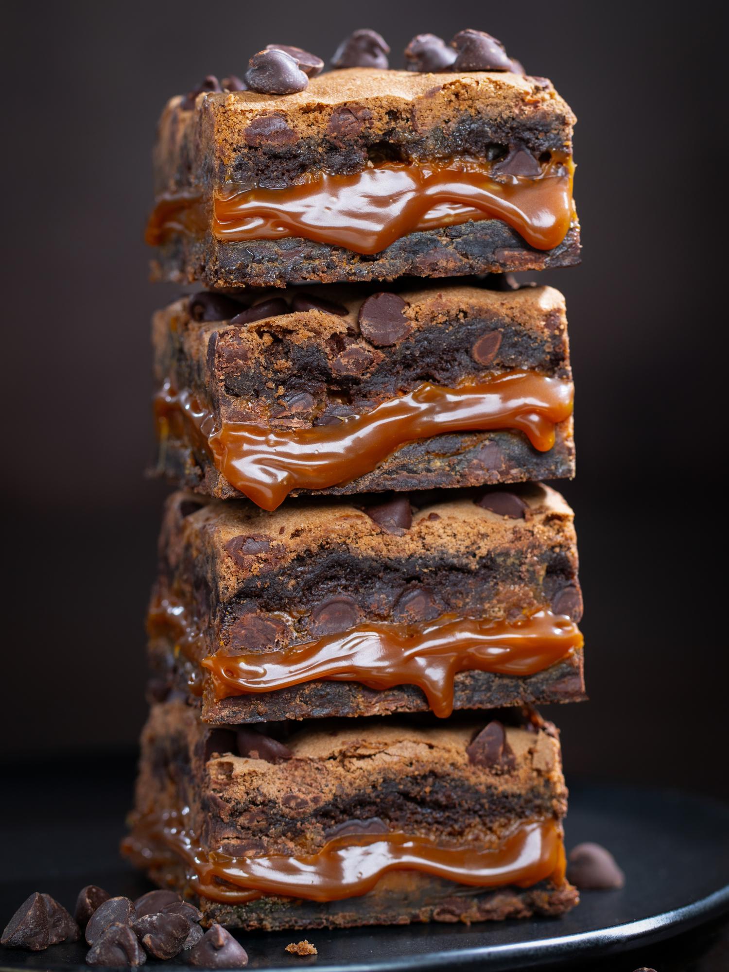 Original Killer Brownies with caramel and Pecan
