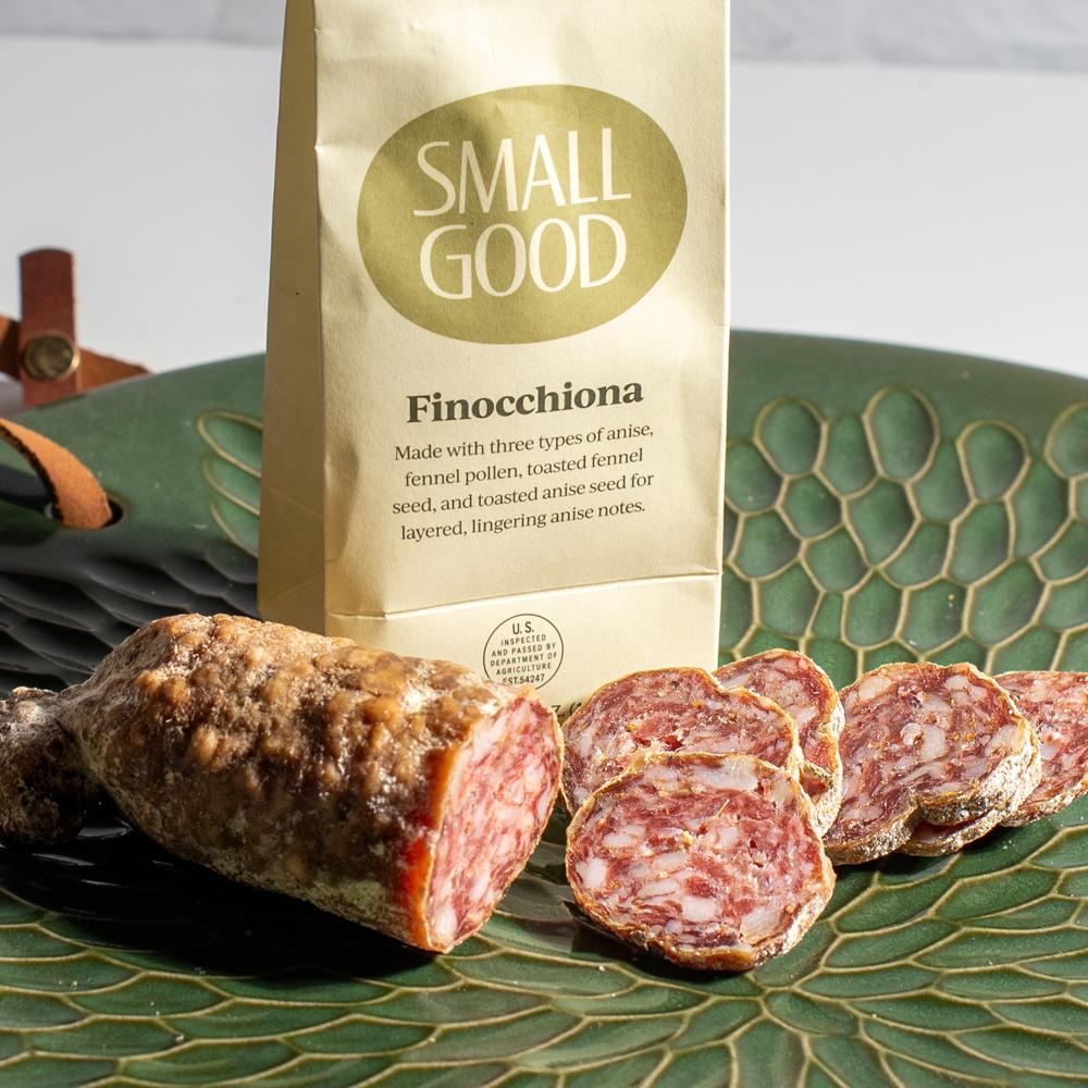 A Small Good Finocchiona Salami with fennel and koji fermentation