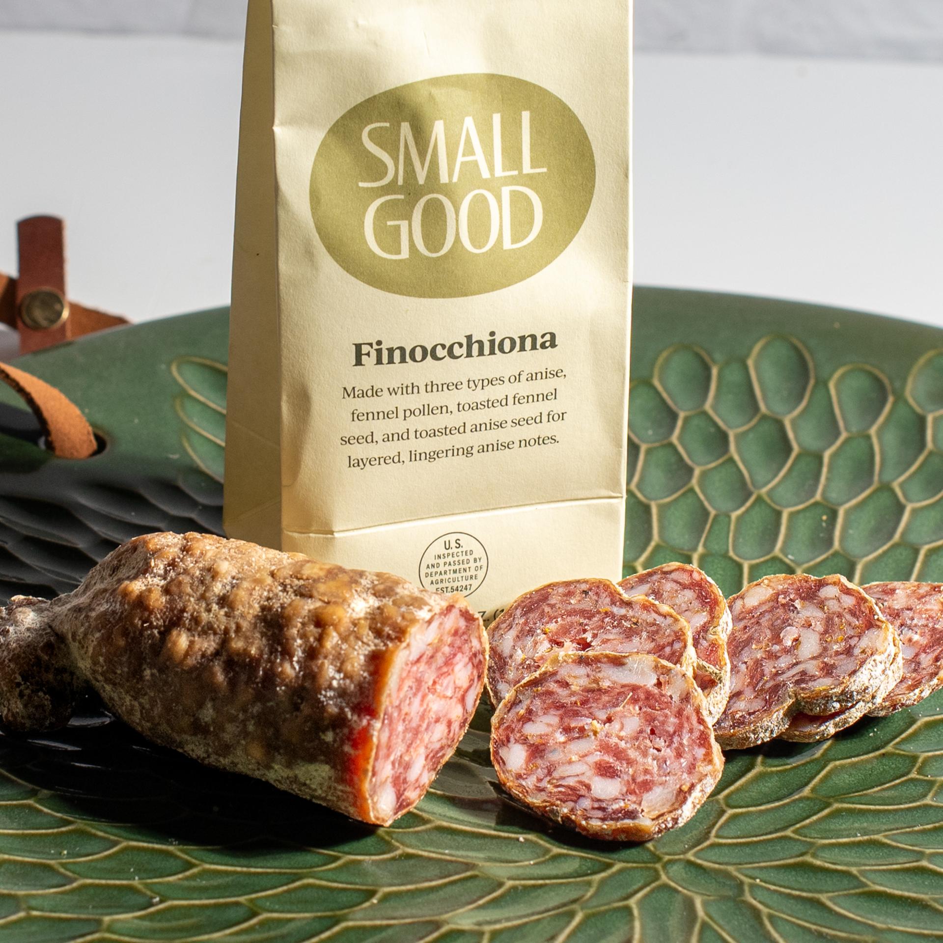 A Small Good Finocchiona Salami with fennel and koji fermentation