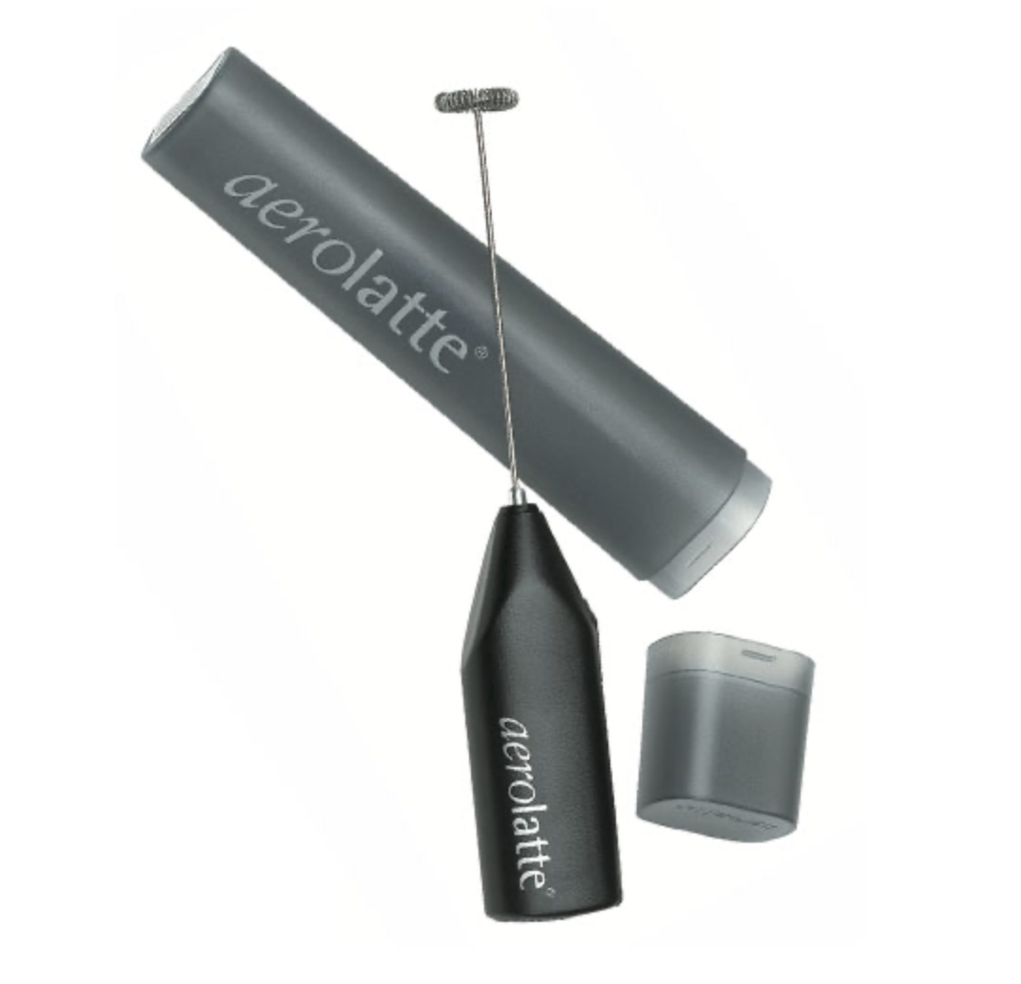 Aerolatte Black Milk Frother with travel case