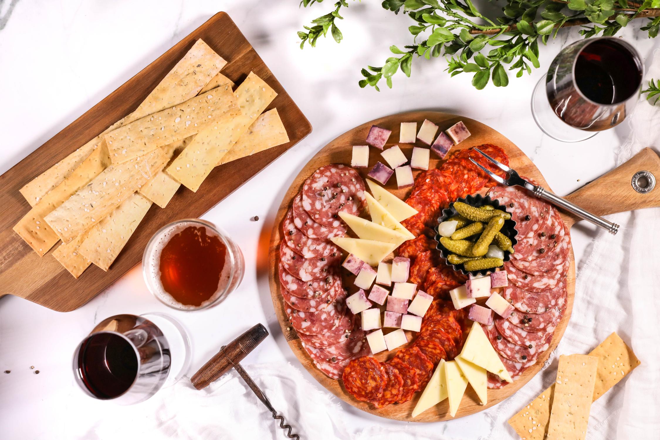 Beer and Wine Lover's Cheese and Charcuterie Board