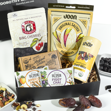 Better For You Snack Box 2026 with Joon Pistahios, Chukar Cherries, Shar Trail Mix and Big Spoon Figgy Chai Bar