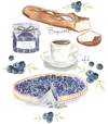 Brie and Baguettes Notecards 20 cards