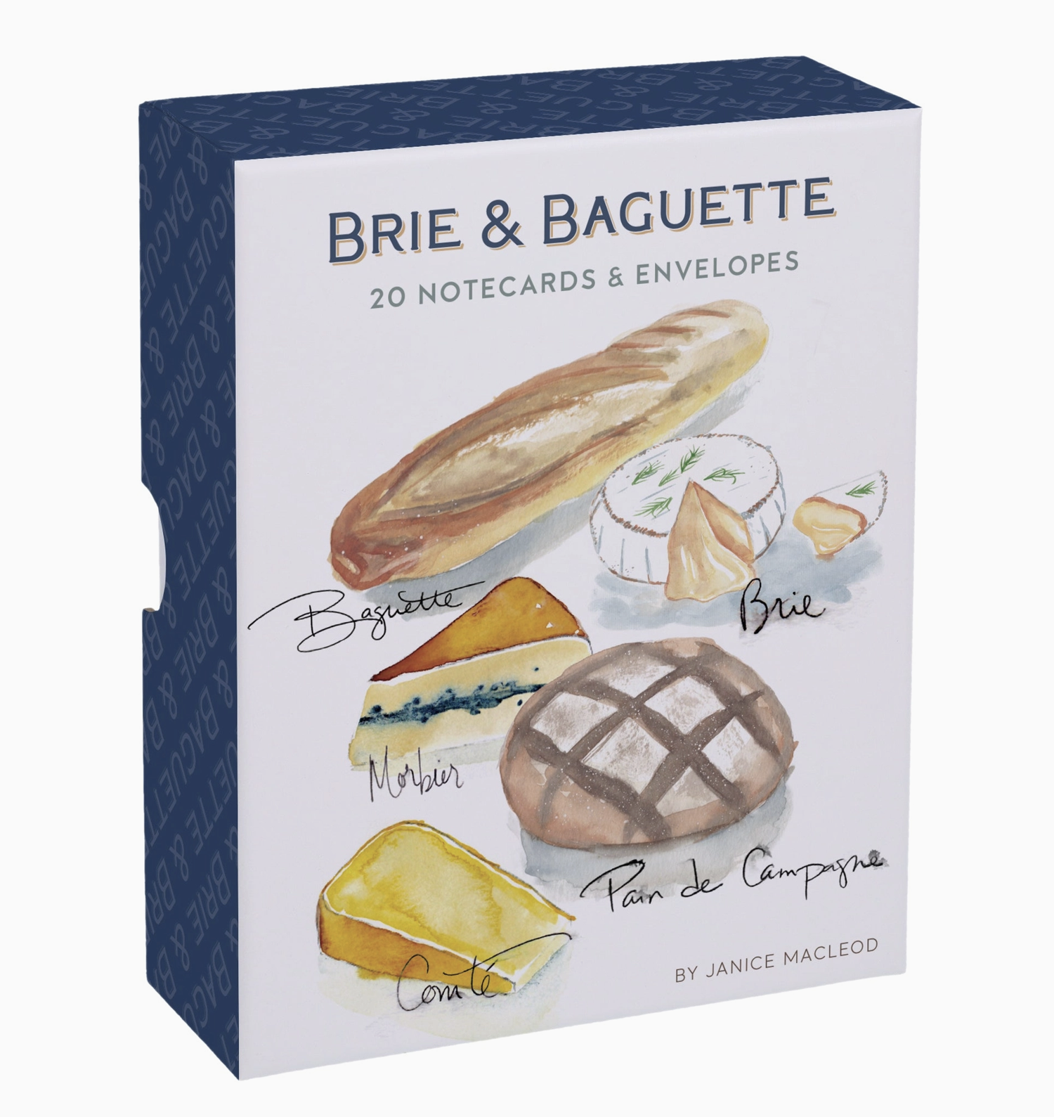 Brie and Baguettes Notecards 20 cards Thank You cards