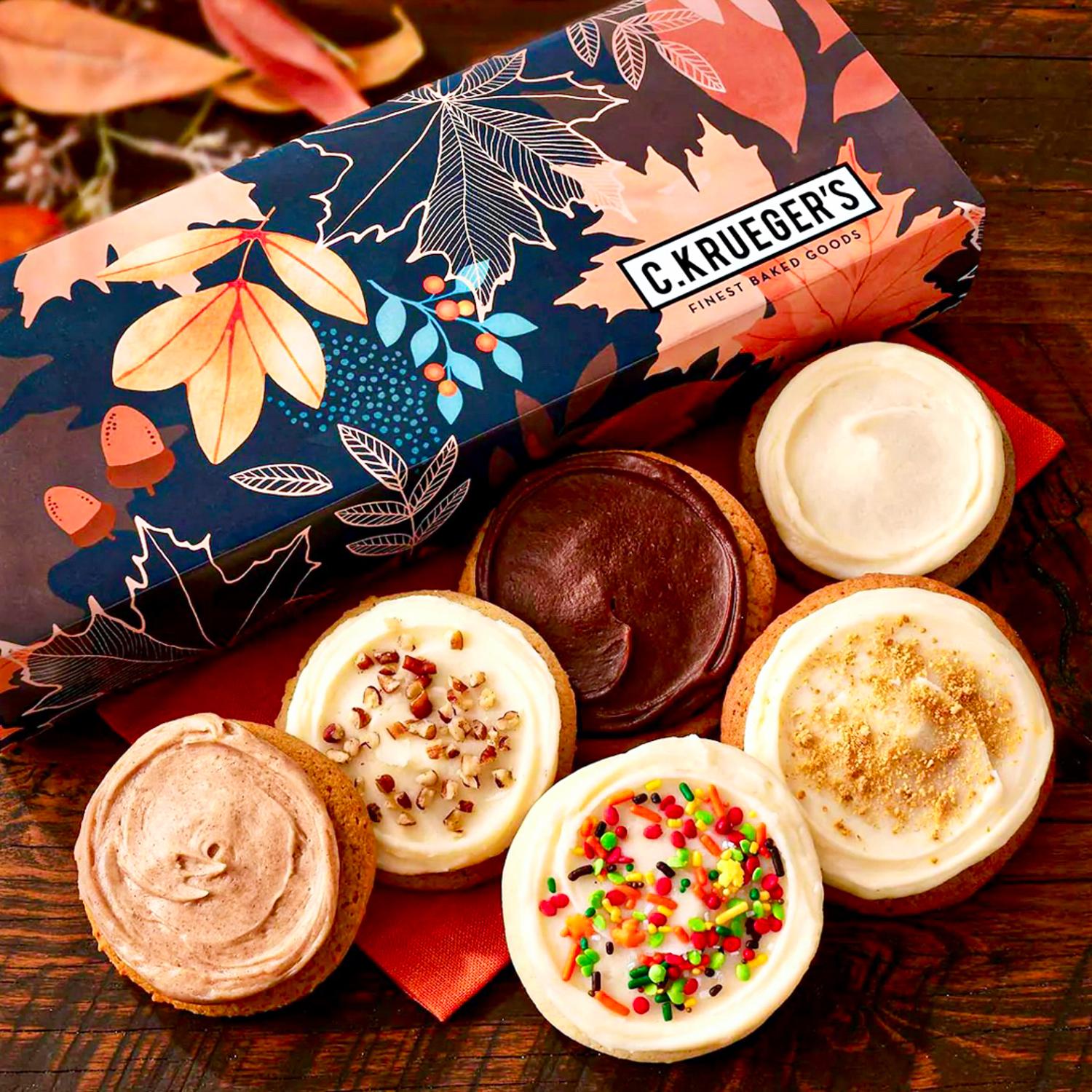 C Krueger fall celebration iced cookied box