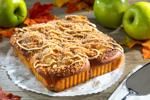 Caramel Apple Cinnamon Rolls for Fall loaded with chunks of fresh apple and drizzled with maple cream and caramel