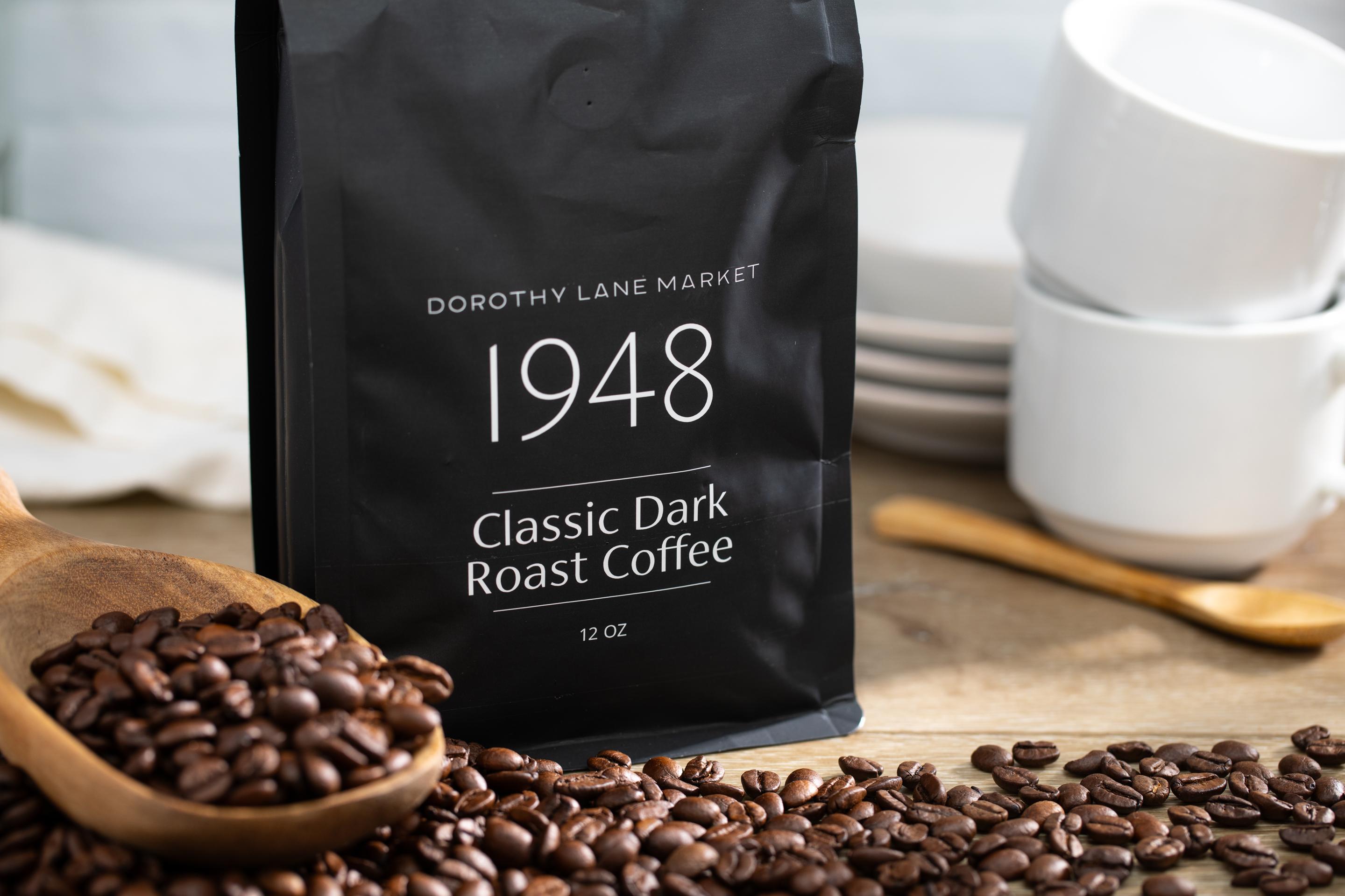 DLM 1948 Coffee Dark Roast whole bean with dark chocolate and cherry notes