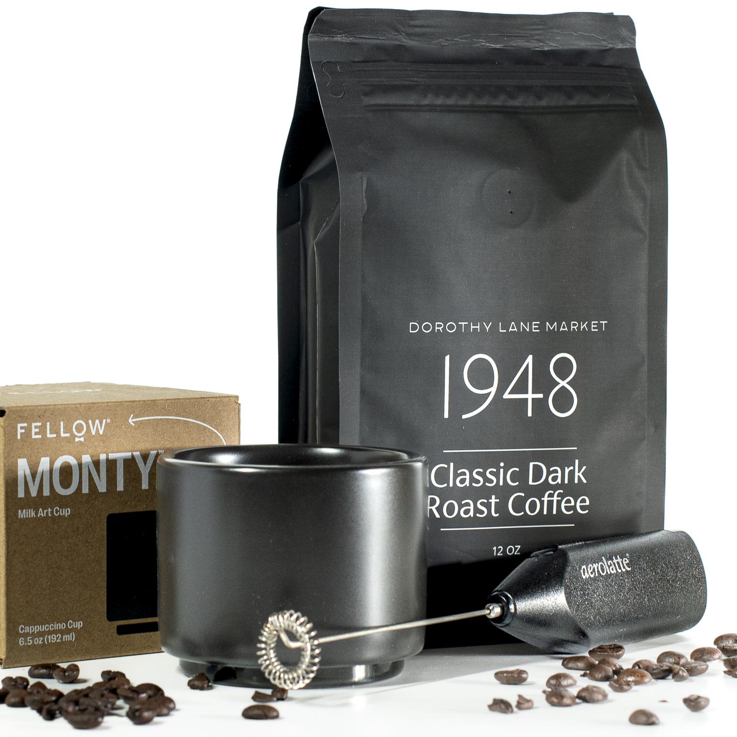 Coffee lover's gift box with fellow monty cup and aerolatte wand
