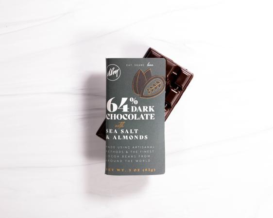 DLM Dark Chocolate with Sea Salt & Almond Bar 