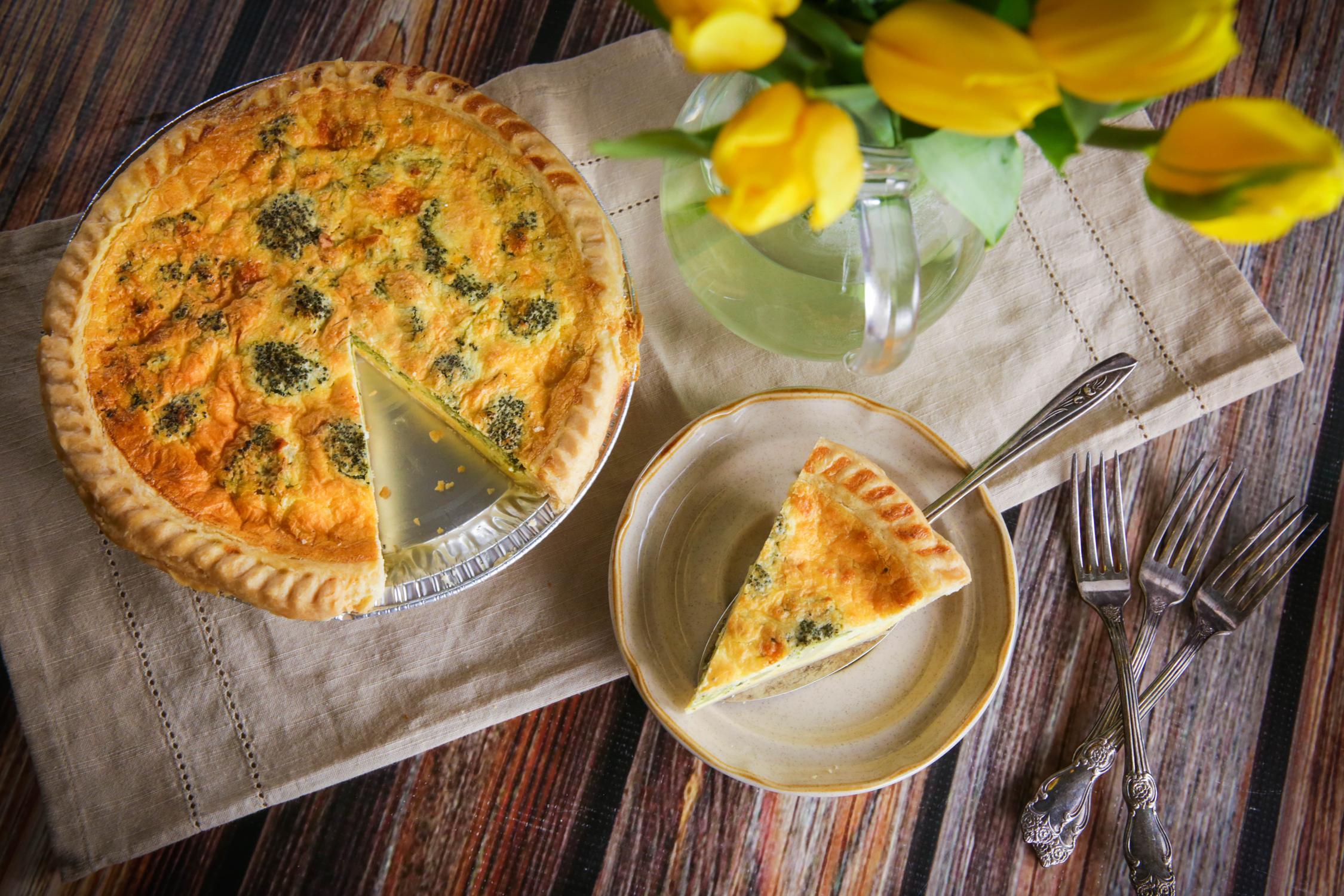 DLM Broccoli Cheddar Quiche