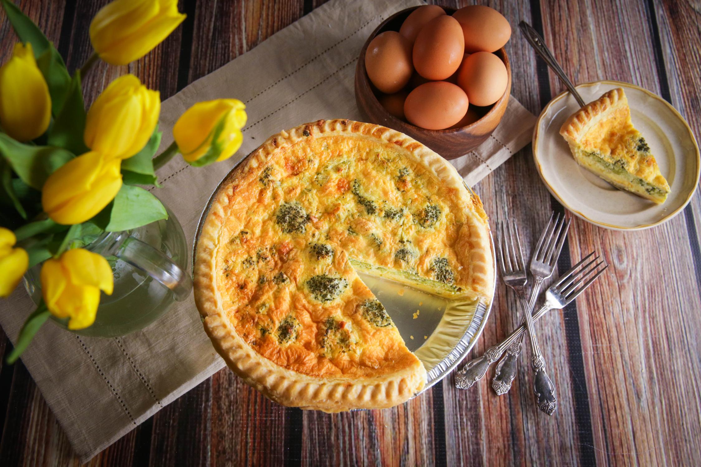 DLM Broccoli Cheddar Quiche