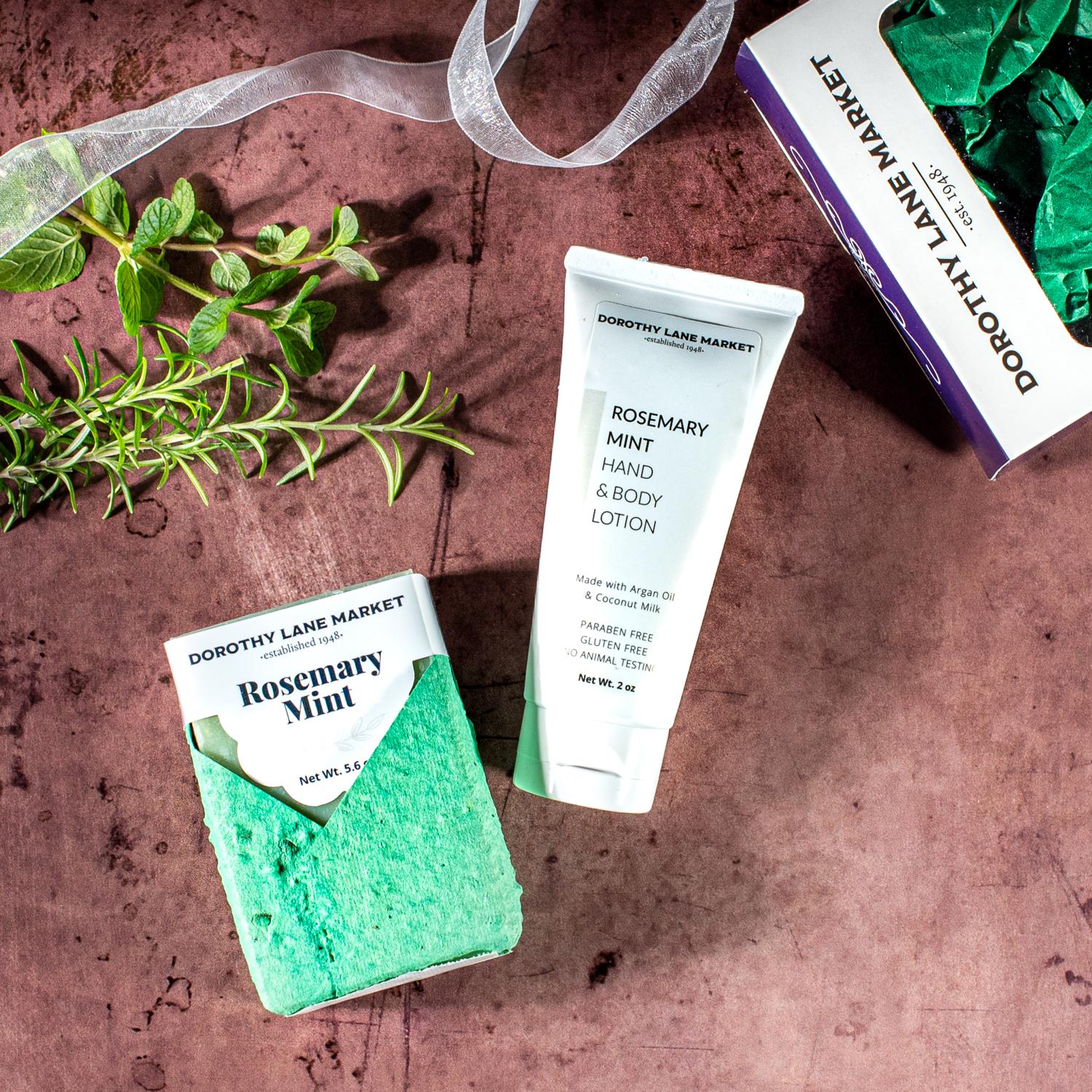 DLM Rosemary Mint Soap and Lotion Gift Set