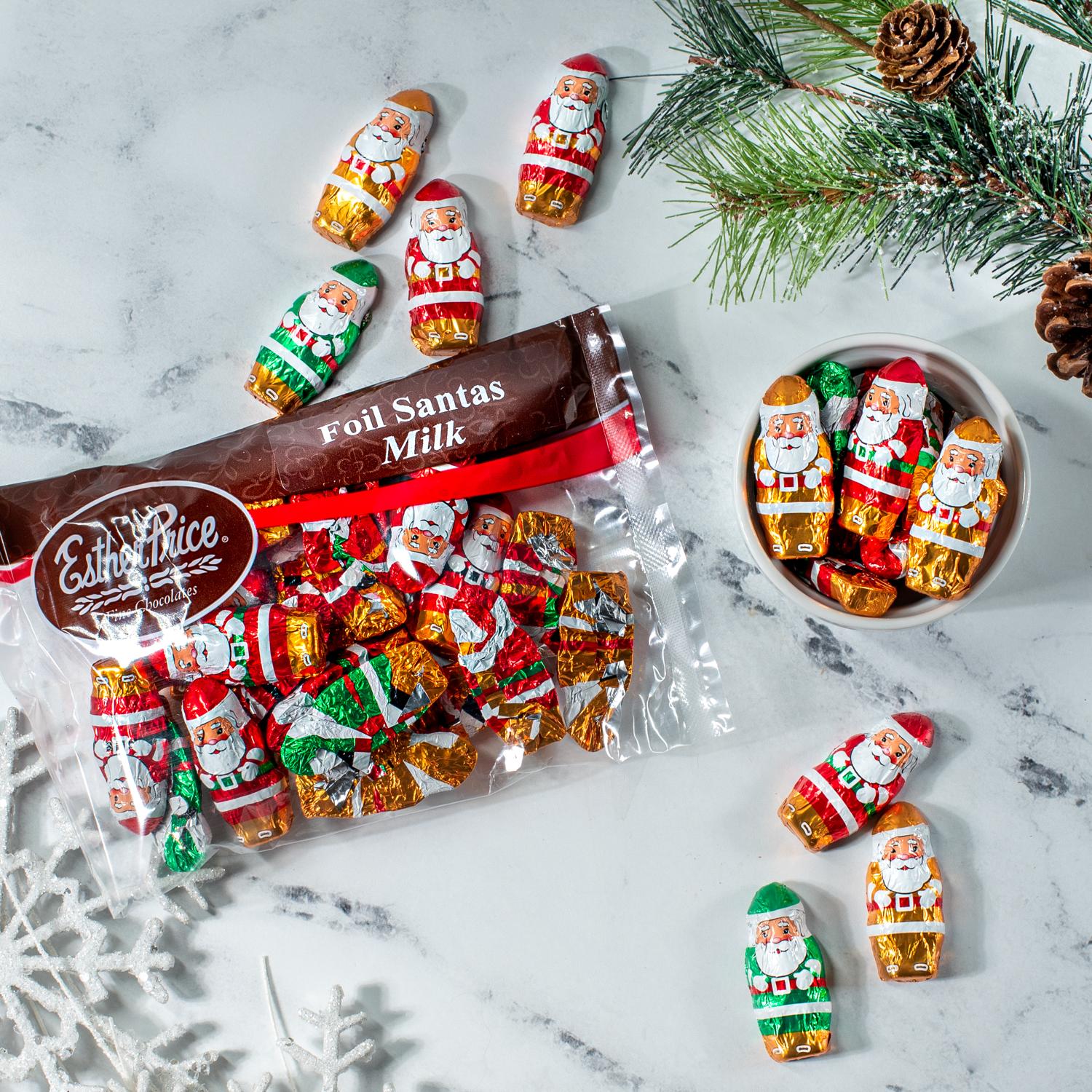 Esther Price Foil Santas Milk