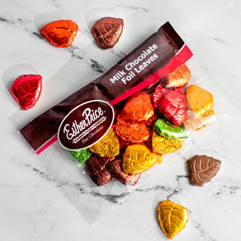 Esther Price Milk Chocolate Foiled Leaves