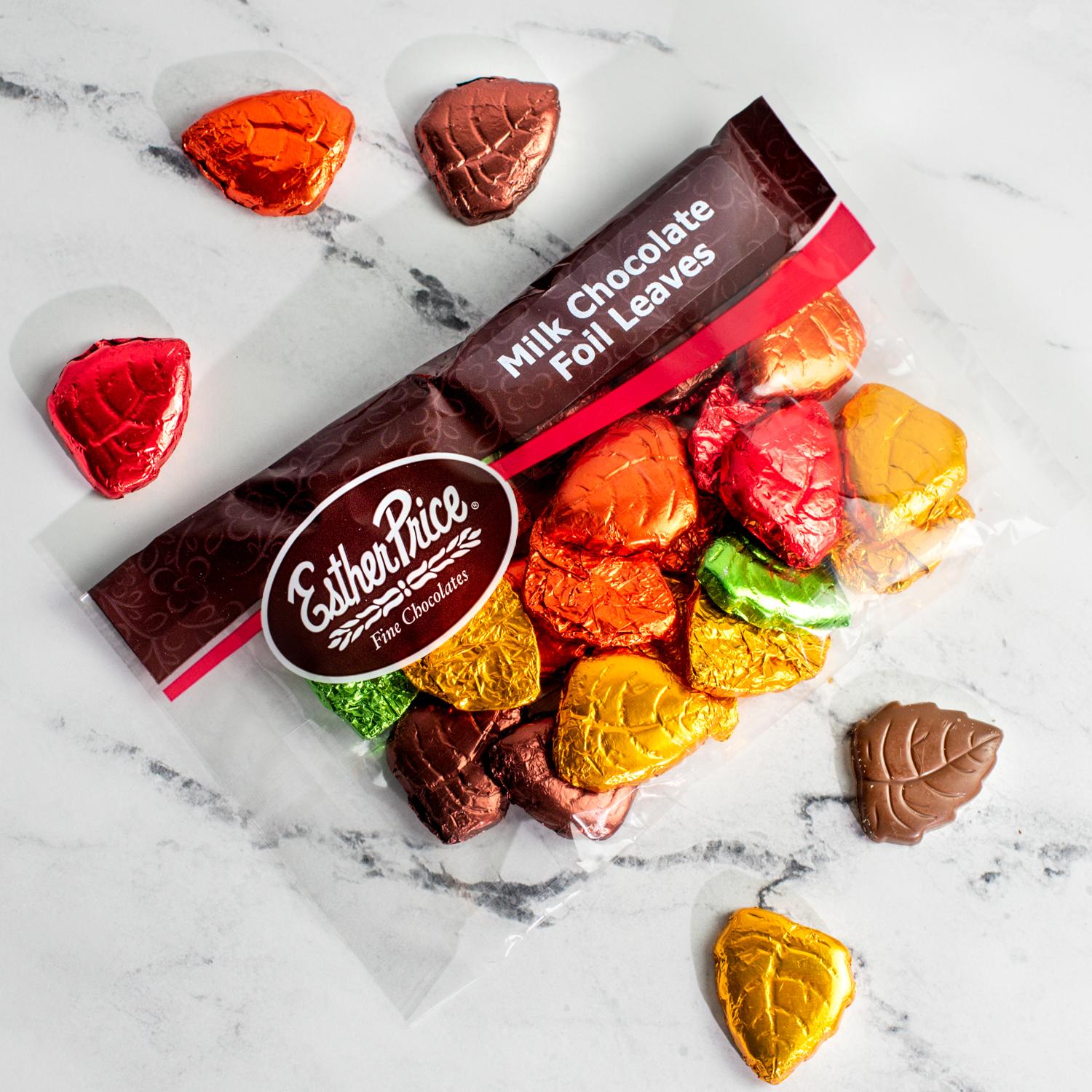 Esther Price Milk Chocolate Foiled Leaves