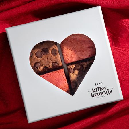 Killer Brownie® From the Heart Gift Box - Strawberry Shortcake and Triple Chocolate