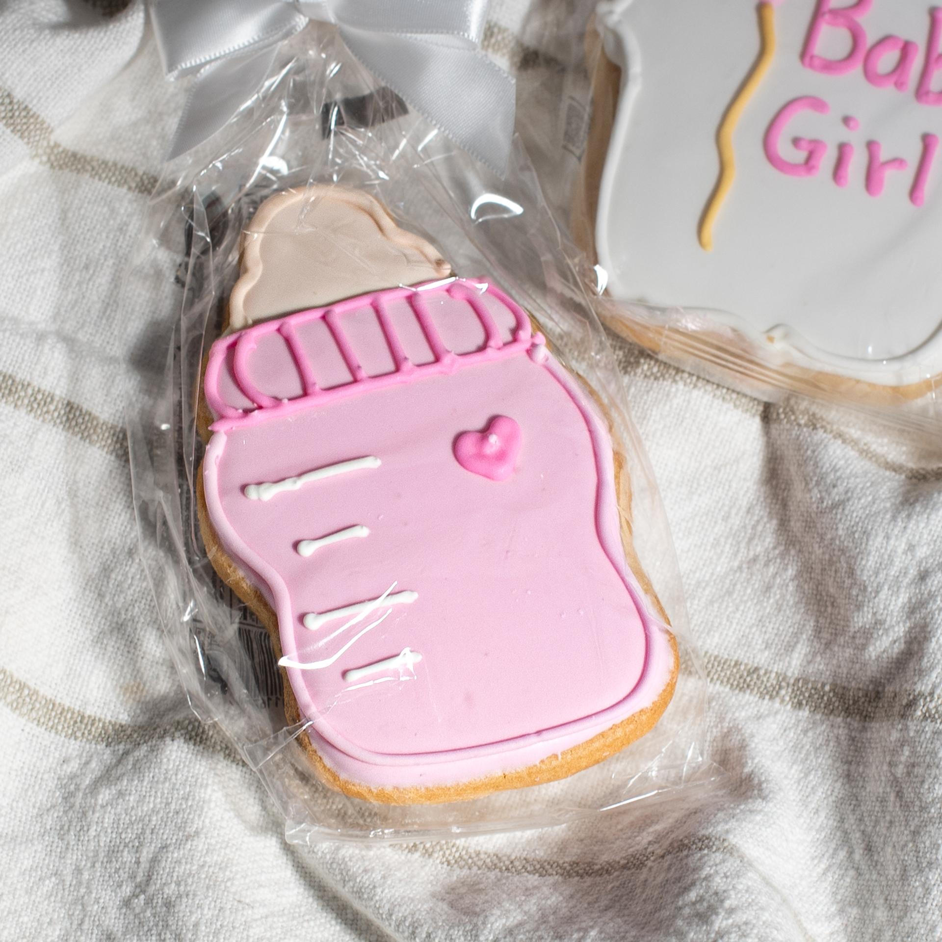 Frosted Baker Pink Baby Bottle cookie