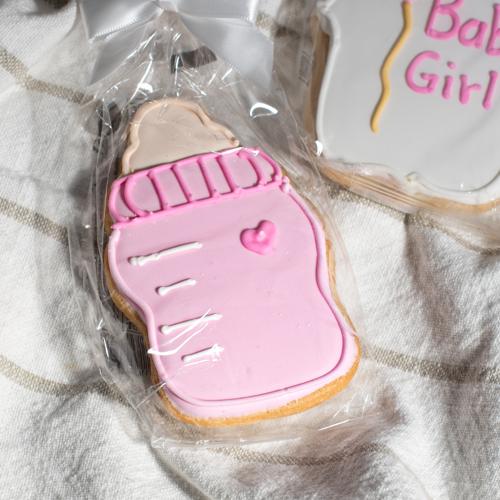 Frosted Baker Pink Baby Bottle cookie