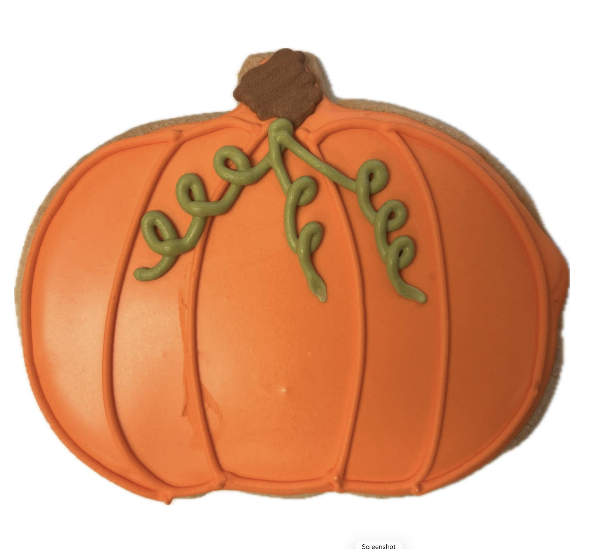 Frosted Baker Pumpkin Sugar Cookie.