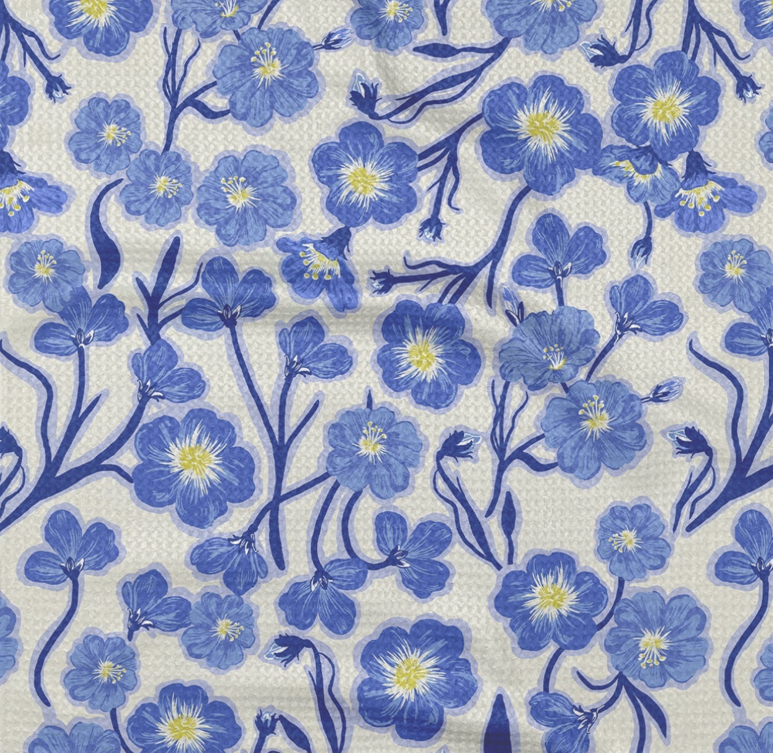 Geometry Primavera Blooms tea Kitchen Towel housewarming gift