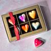Ghyslain box of chocolates 6 hearts in window box
