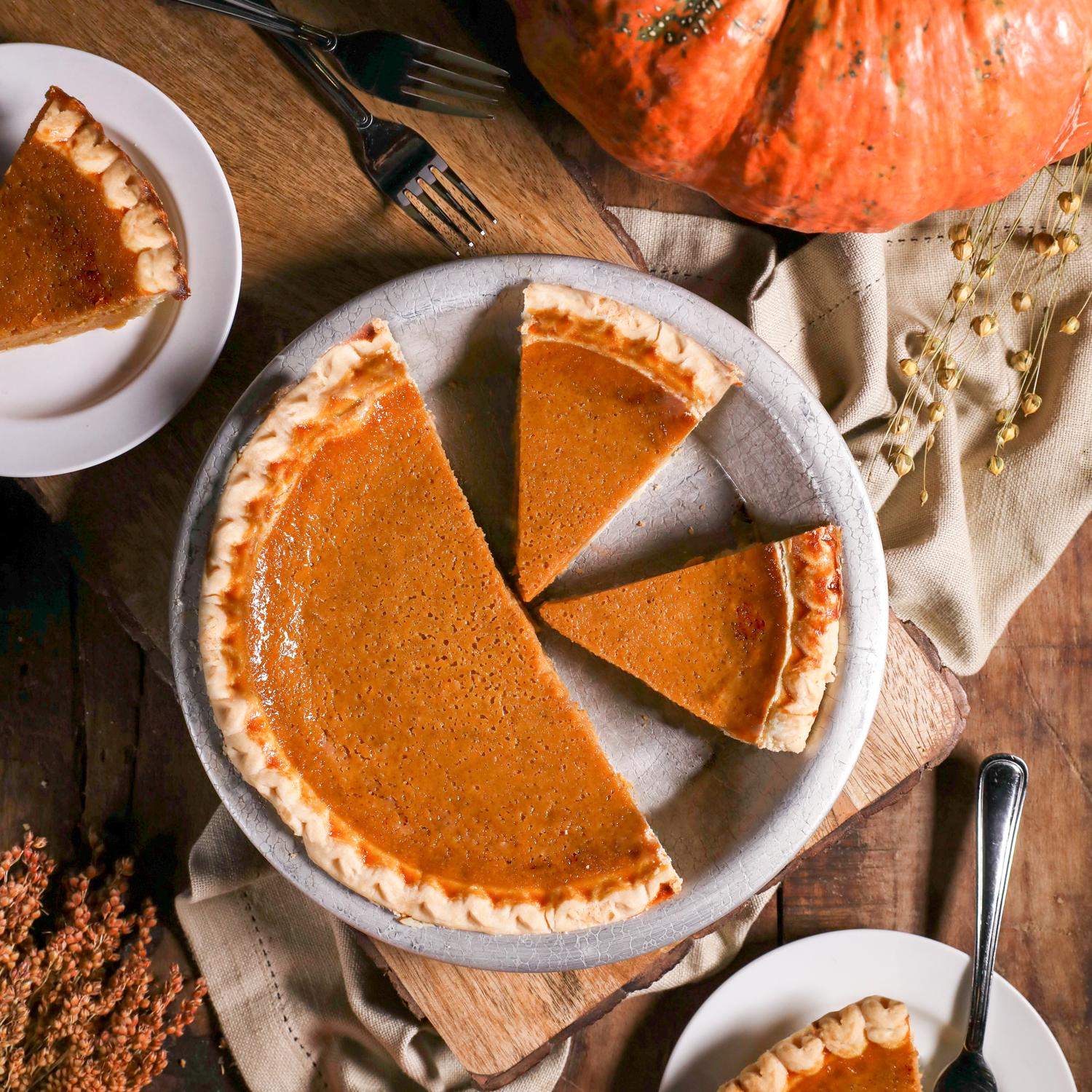 Grandma Tobias Pumpkin Pie with all-butter crust