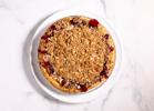 Grandma Dutch Berry Pie with rolled oat streusel topping and a flaky crust