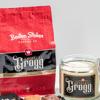 Grogg Lover's Gift box with whole bean original grogg coffee and a grogg scented candle
