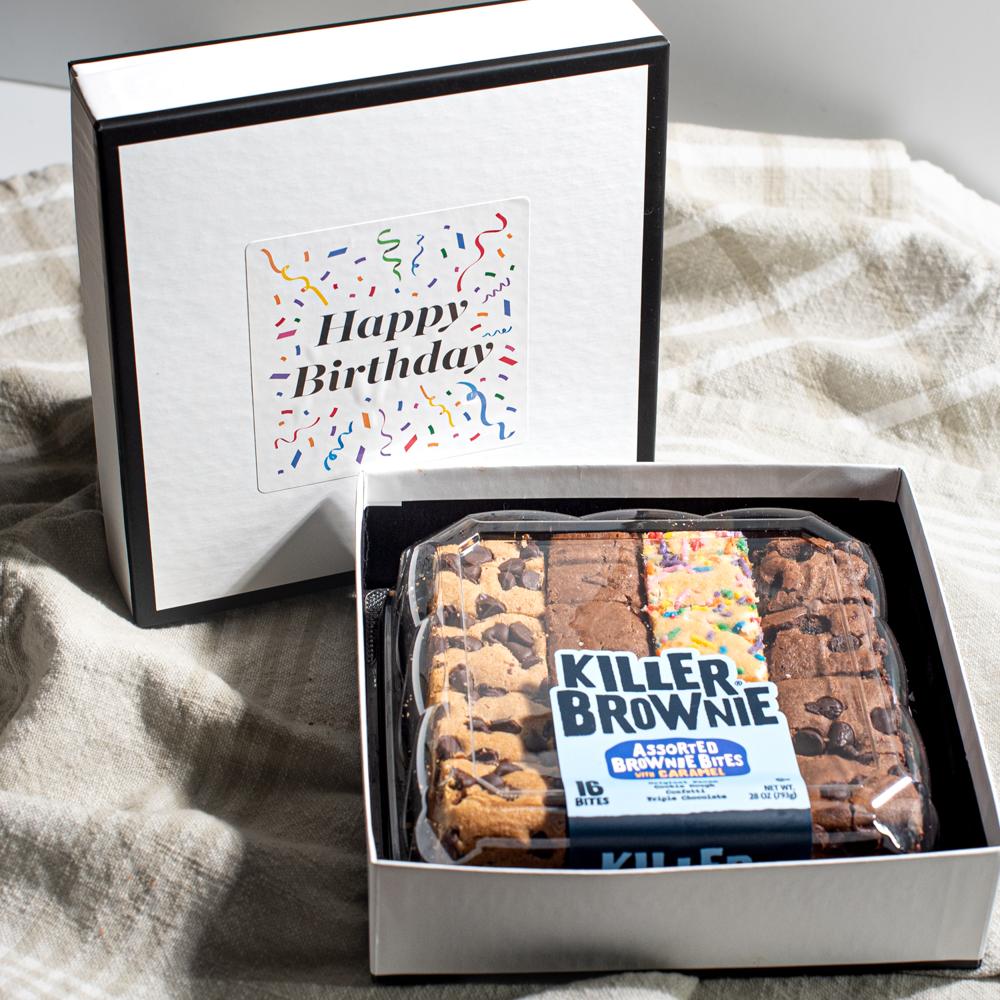 Happy Birthday Killer Brownie 16-ct Bites tray gift box