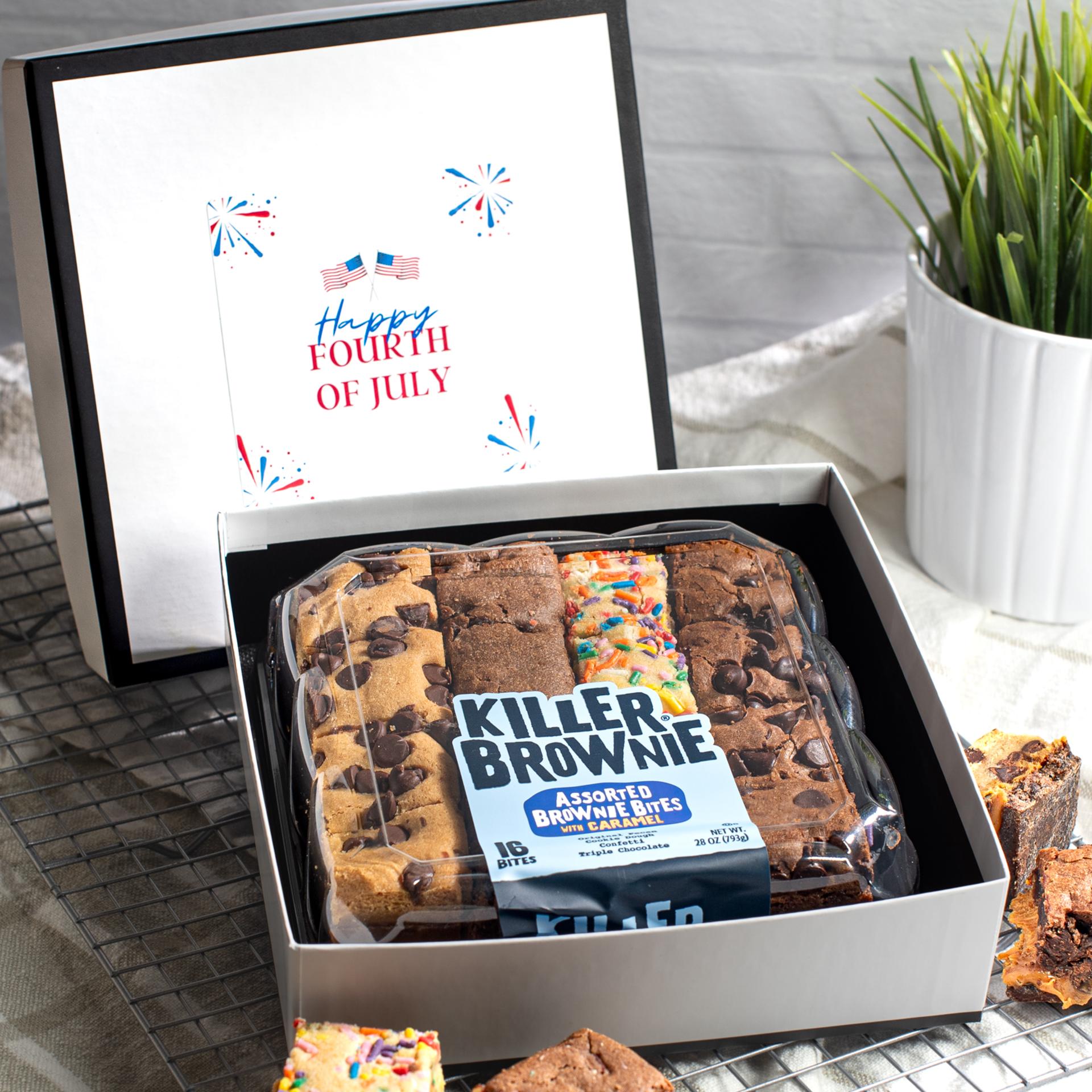 Happy fourth of july Killer Brownies bites box