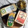 Hatch Chile Cheese Flight with 3 different cheese all made with real Hatch Chiles including Sartori, Beemster and Sierra Nevada Cheeses
