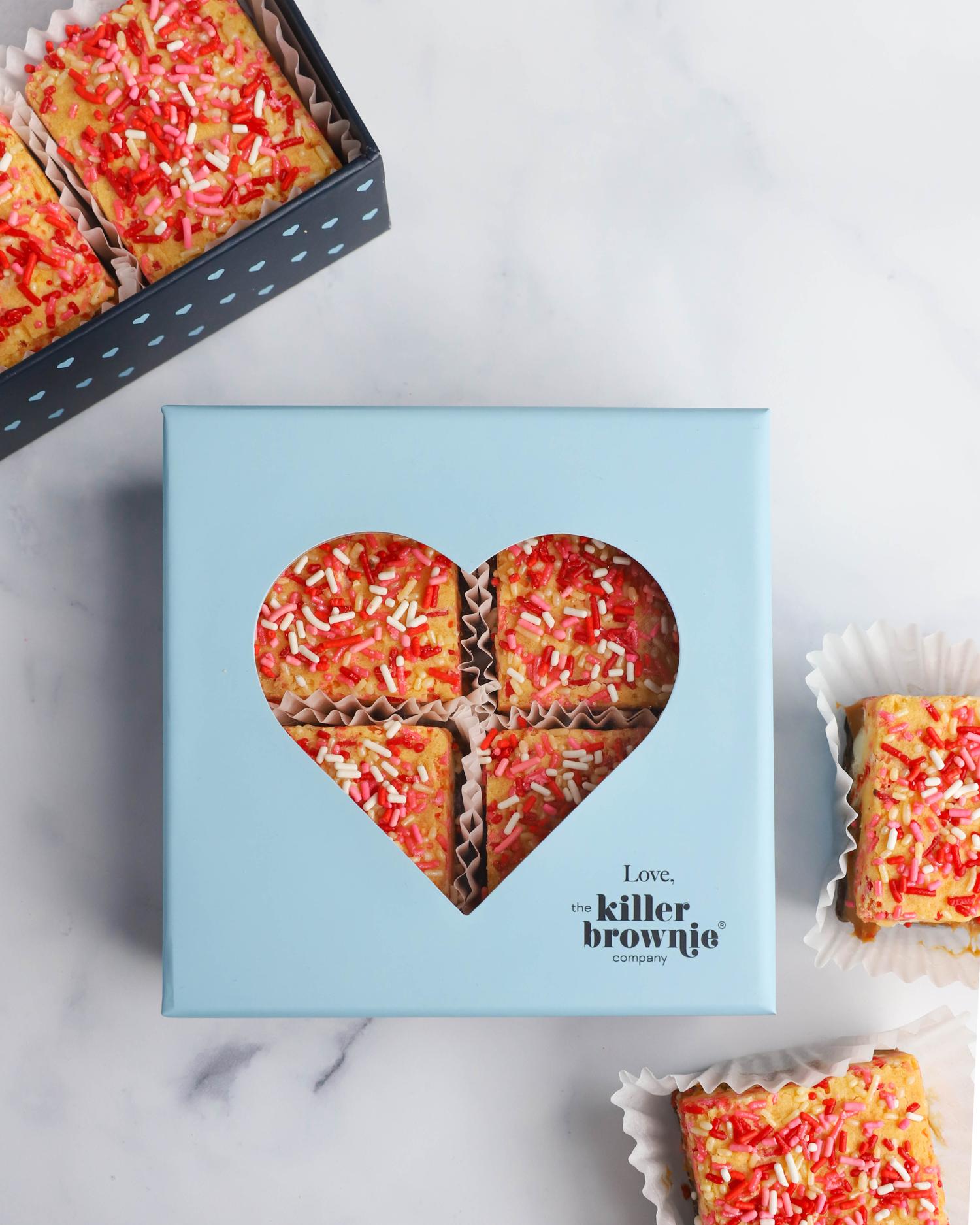 From the Heart Gift Box with love brownies