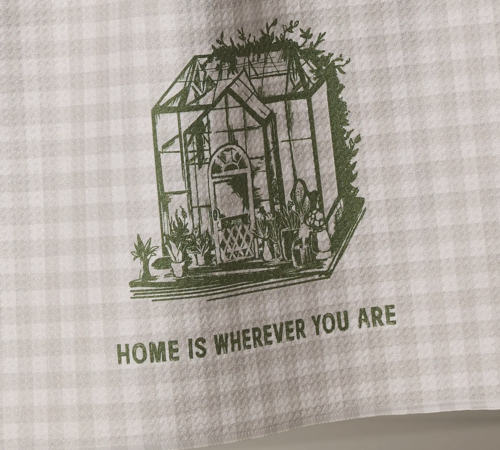 Geometry Home Is You Kitchen Towel