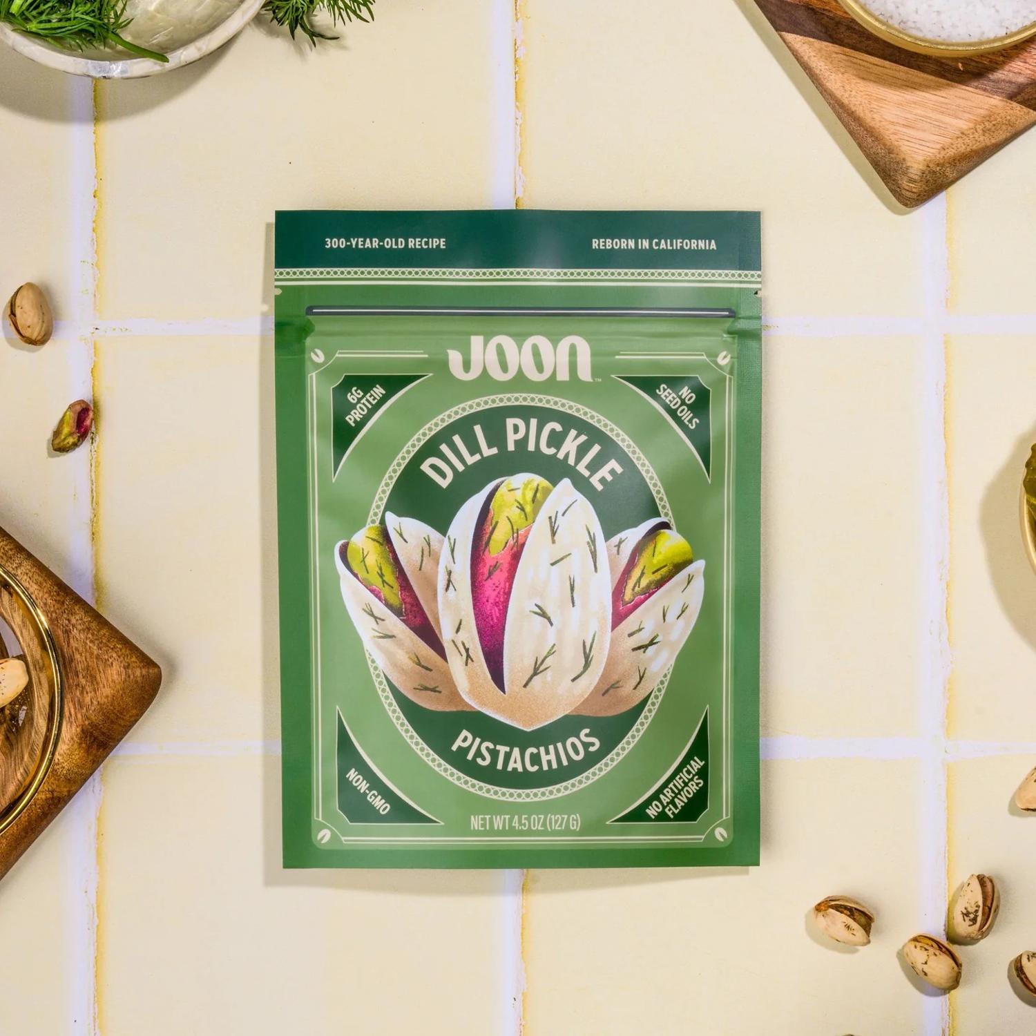 Joon Pistachios Dill Pickle Pistachios 300 year old recipe from California