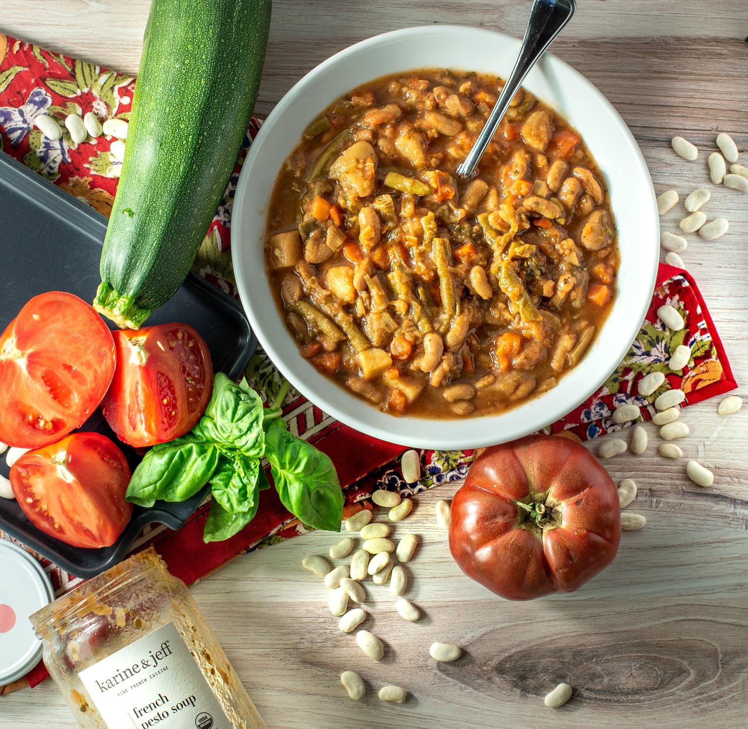 Karine and Jeff French Organic Pesto Pistou soup